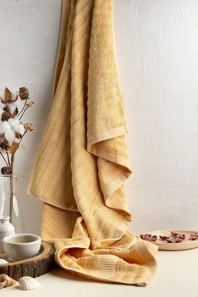 Mush Bamboo Towels for Bath Large Size | 600 GSM Bath Towel for Men & Women | Soft, Highly Absorbent, Quick Dry,and Anti Microbial | 75 X 150 cms